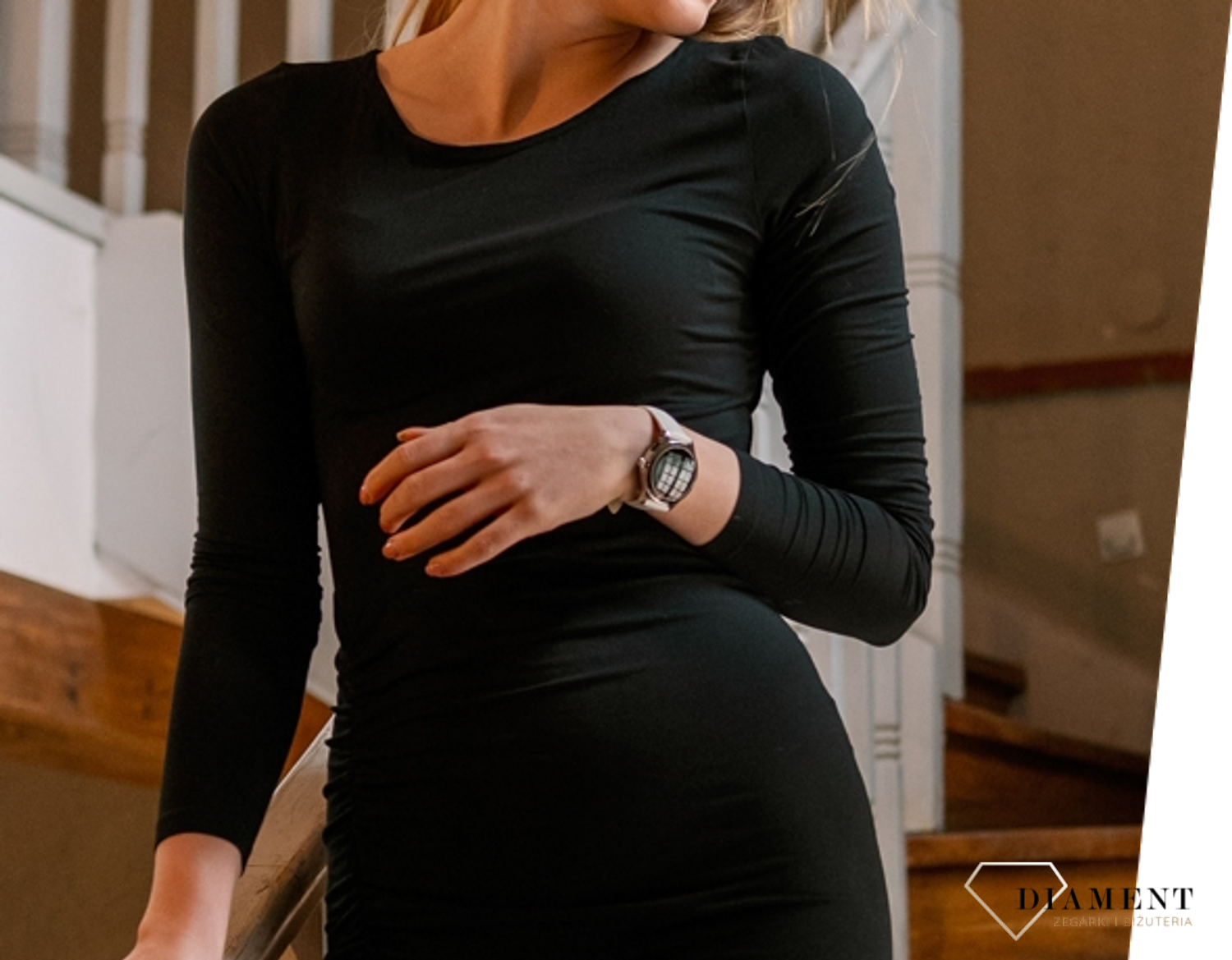 Zegarek Smartwatch damski Garett Naomi Srebrny, Stalowy na bransolecie (1).jpg